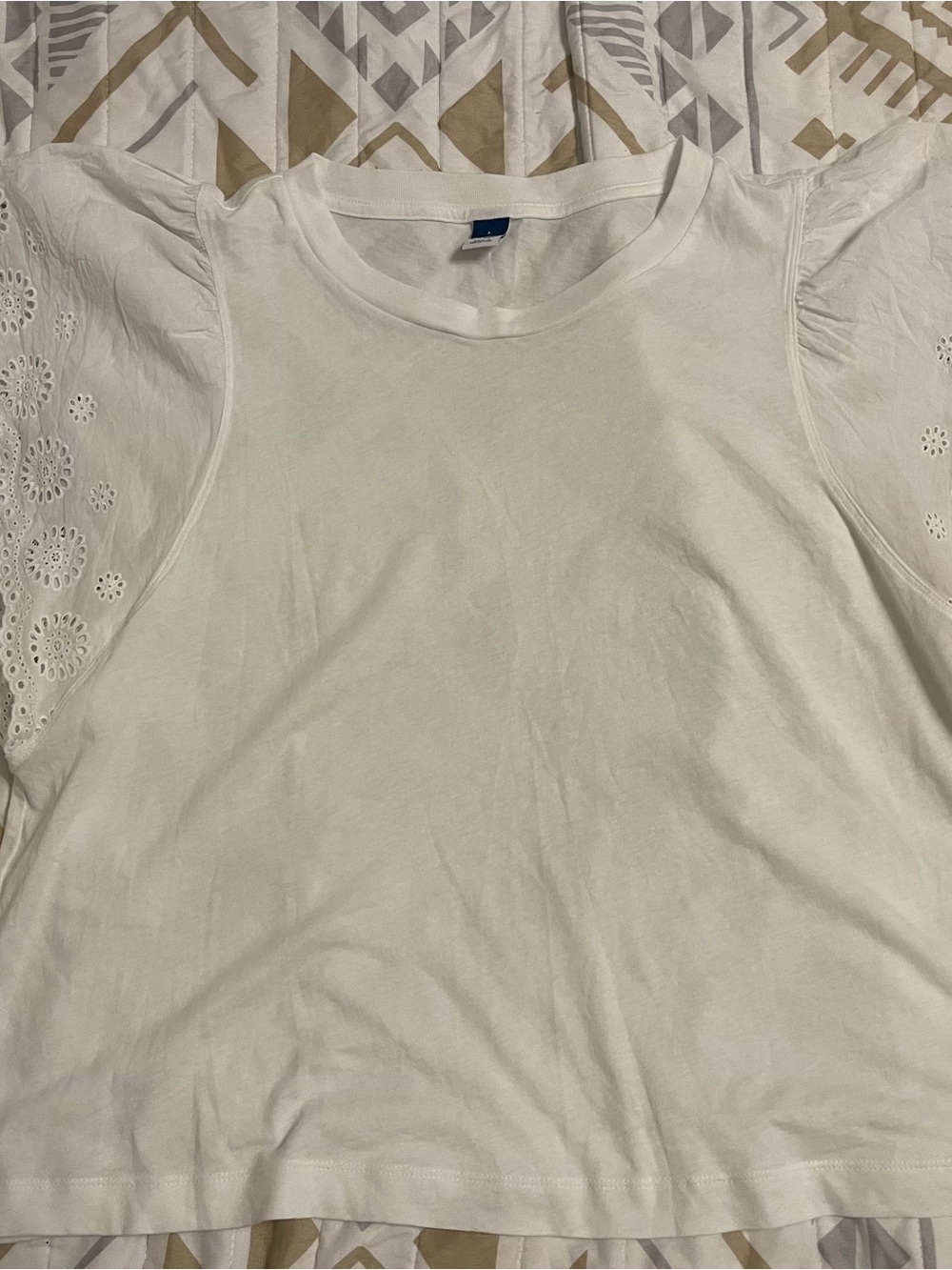 Classic White Puff Sleeve Tee - old navy